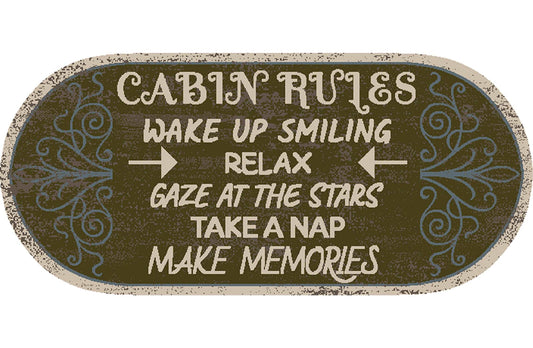 Cabin Rules Rug Collection